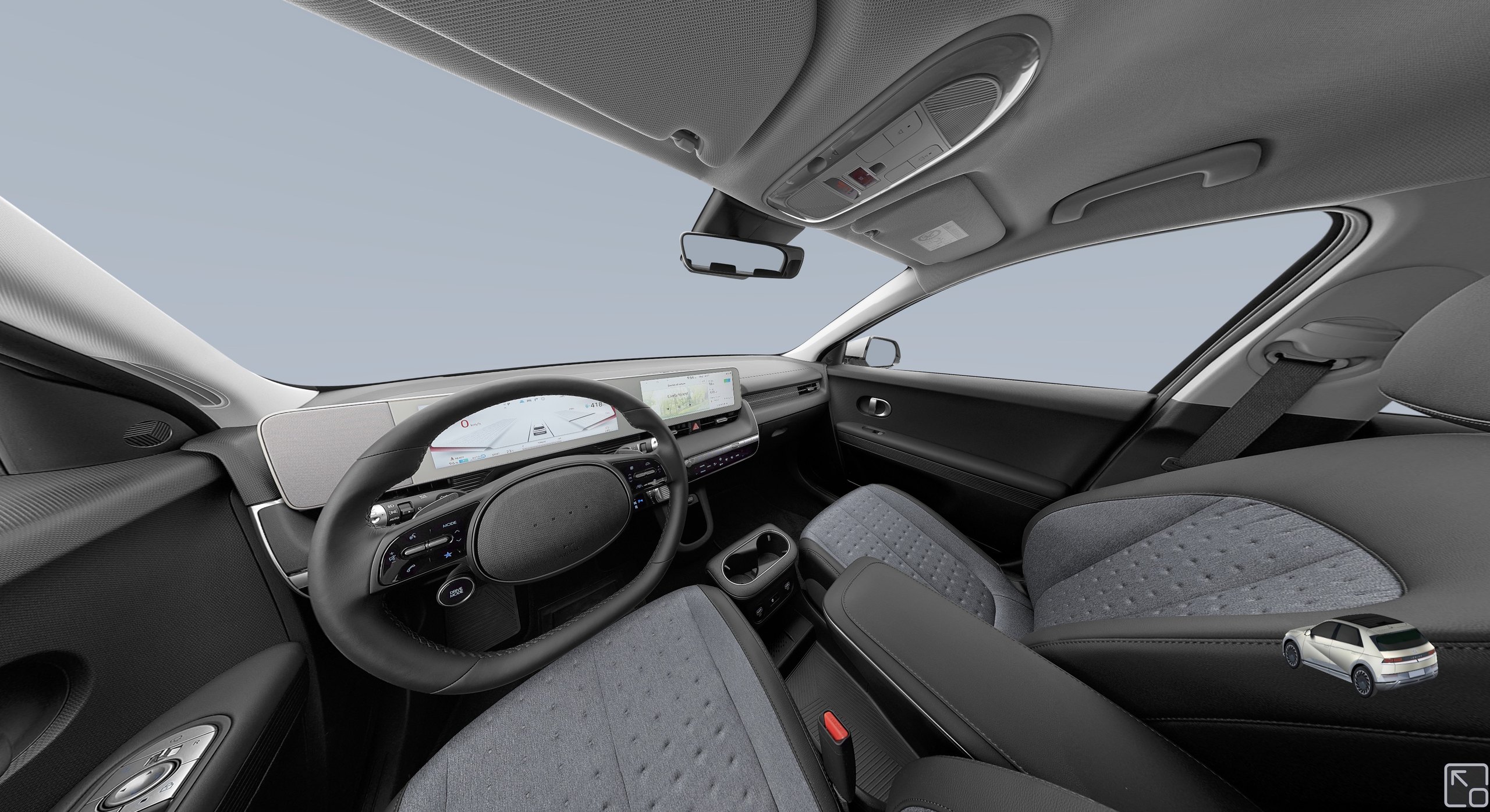 Hyundai Ioniq 5 interior in 360°